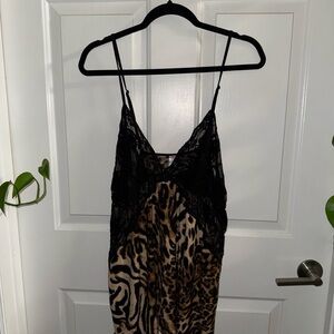 Torrid Animal Print Dress with Black Lace